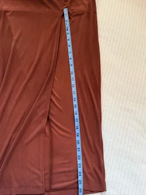 wild fable Chocolate Brown Maxi Dress with Side Slit NWT Size Medium thumbnail 13