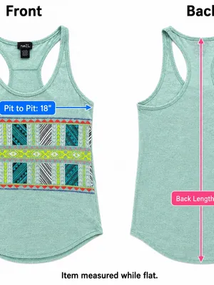 #020 Rue21 Mint Green Graphic Racerback Tank — Large thumbnail 8