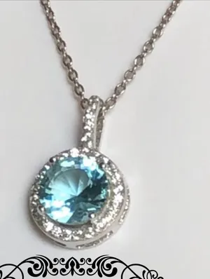 💙HP💙SS Aquamarine Necklace Blue thumbnail 1