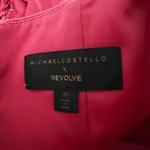Michael Costello x Revolve Michail Satin Strapless Bustier Mini Dress Hot Pink thumbnail 2