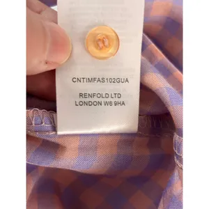 Urban Threads Women Dress 10‎ Purple Peach Gingham Tiered Smock Tall Cottagecore thumbnail 11