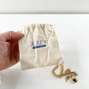J. Crew Lock And Key Charm Necklace Gold 30" thumbnail 4