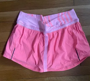 lululemon athletica Coral Athletic Skort with Striped Waistband thumbnail 1