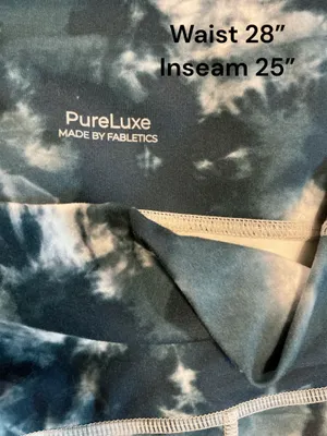 Fabletics PureLuxe High Waisted Tie Dye Leggings with Side Pockets 25" Inseam thumbnail 3