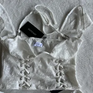Outcast Clothing Dalia Crop Top Mini Skirt White Set thumbnail 5
