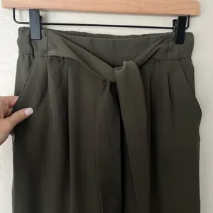 Lululemon noir wide leg belted pants Olive green 4 thumbnail 7