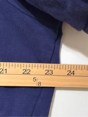 Anthropologie Maeve Puff-Sleeve Sweatshirt Tee in Navy Size XL Top thumbnail 6