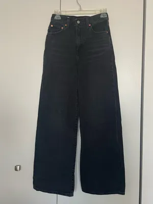 Levi’s Ribcage Wide Leg Black Jeans thumbnail 5