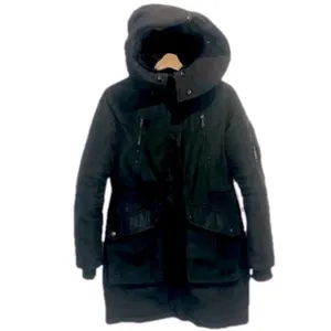 BCBG Black Parka XS Faux Fur Hood Quilted Winter Coat Gorpcore Outdoors Jacket thumbnail 4