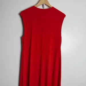 NWT The Occasion By Old Navy Orange Twist Front Long‎ Maxi Dress Large Stretchy thumbnail 3