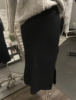 Black Princess Polly Skirt Midi Slit thumbnail 1