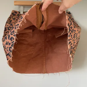 Free People We The Free Denim Mini Skirt Leopard Print Brown Black Women's 28 thumbnail 6