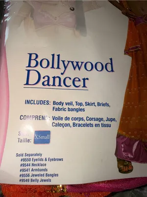 NWT womens Secret Wishes Sexy Bollywood Dancer Costume Halloween XS thumbnail 9