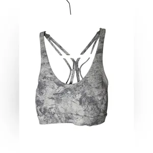 Lululemon Flow Freely Bra Washed Marble Alpine White Silverscreen Size‎ 4 thumbnail 3