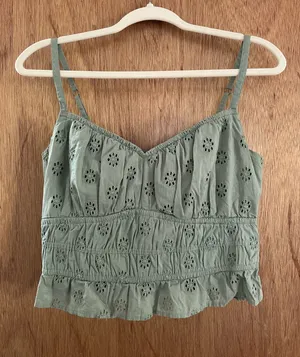 Hollister Cami Crochet Crop Top thumbnail 1