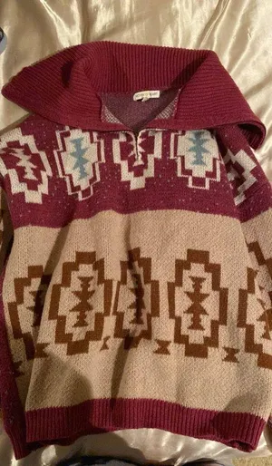 Woven Heart Cardigan Sweater thumbnail 1