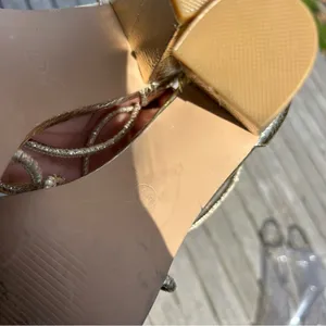 Fashion to Fiqure Belinda Gold Metallic Dress‎ heel sandals women 8 thumbnail 9