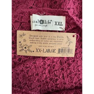 NWT Natural Life Purple Floral Semi Sheer Long Sleeve Blouse Women’s Size XXL thumbnail 5