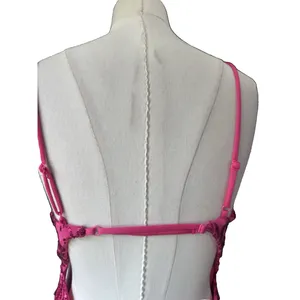 Crystal Sky Pink Sequin Mini Dress Women's L Sparkly Swiftie Spaghetti Strap NWT thumbnail 11