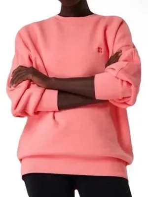 Sweaty Betty Coral Pink Crewneck Sweater thumbnail 1