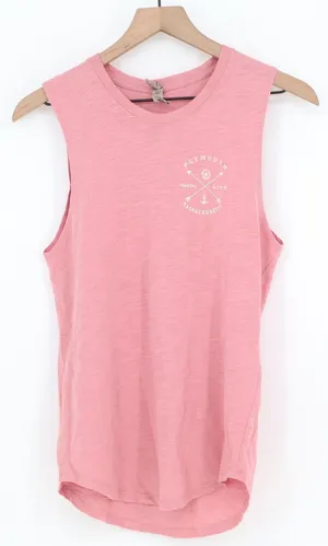 Platinum Muscle Tank Womens S Plymouth Massachusetts Coastal Life Pink Excellent thumbnail 1