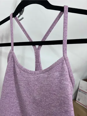 Lululemon Lavender purple Cami tank top 4 athletic built in bra pads missing thumbnail 4