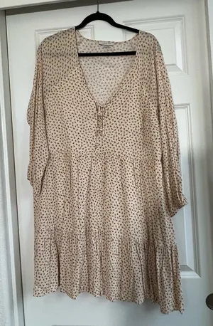 American Eagle Floral Ditzy Print Long Sleeve Babydoll Mini Dress thumbnail 1