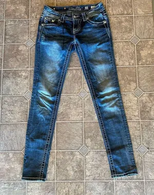 Miss Me Angel Wing Signature Skinny Designer Jeans Flap Pocket 26 thumbnail 10