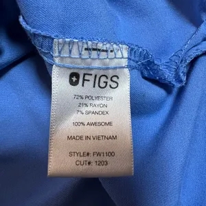 FIGS Technical Collection V-Neck Casma Three-Pocket Scrub Top Size Small thumbnail 6