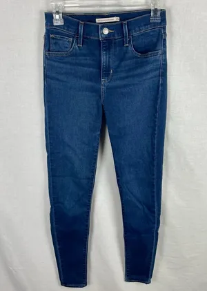 Levi’s 720 High Rise Super Skinny Blue Jeans thumbnail 1