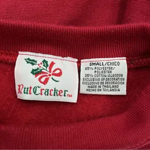 Vintage‎ Christmas Sweatshirt Ugly Xmas Sweater Red Noel Candle Holiday Small thumbnail 4