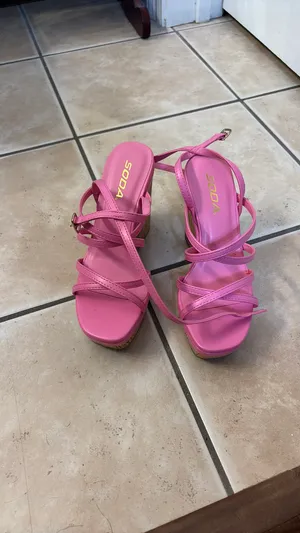 Pink soda strappy heels thumbnail 2
