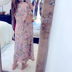 Bailey Blue pink floral maxi dress size medium thumbnail 4