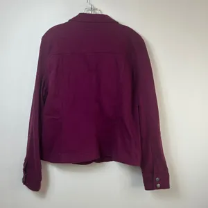 Charter Club Jean Shop Plum Purple Cotton Stretch Trucker Jacket Womens XL thumbnail 2