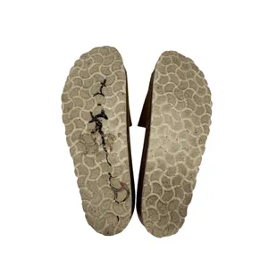 BioStep Slide Sandals Women 9.5 Brown Suede Leather Cork Footbed Bohemian Casual thumbnail 5