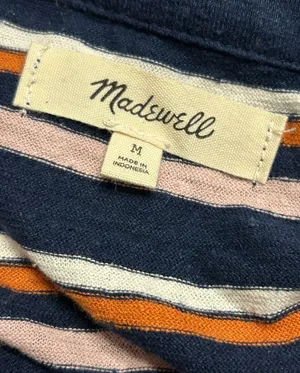 Striped Henley Tee Dress, M thumbnail 4