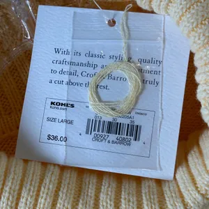 Croft & Barrow Womens Pale Yellow Turtleneck Knit Sweater NWT Size Large thumbnail 4