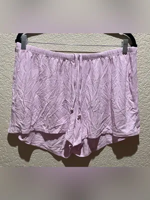 Skims Soft Lounge Shorts Pajama Set Pink Size L Cherry Blossom contrast NWT thumbnail 13