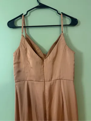Azazie Deanda Dress Stetch Satin Bronzer thumbnail 12