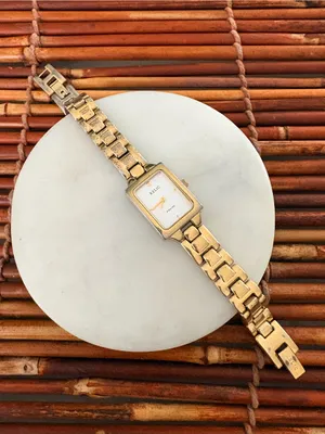 Relic Gold-Tone Women's Rectangular Bracelet Watch with White Dial Needs Battery thumbnail 4