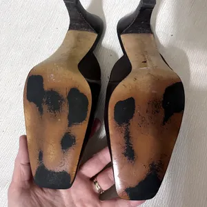 Bandolino Heels DBTasty Women's Brown Leather Slip-On Mules Shoes Size 7.5 thumbnail 5