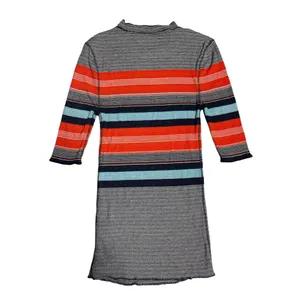 Free People Striped Thermal Top Size XS Navy Combo OB466000 Blue Red thumbnail 3