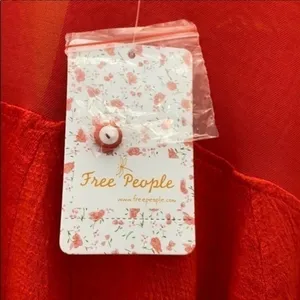 Free People On‎ The Weekend Blouse Persimmon NWT Size Small thumbnail 5
