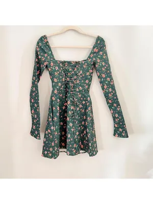 House of CB Malika Green Floral Corset Mini Dress thumbnail 5