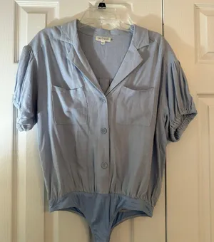 Light Blue Button Body Suit thumbnail 1