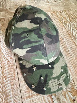 ⭐️Camo Studded Adjustable Baseball Cap ⭐️ 🆕 Green thumbnail 1