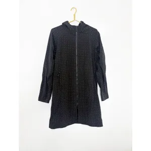 Lululemon Apres Yoga Jacket Black White Polka Dots Mid Length Hoodie thumbnail 4