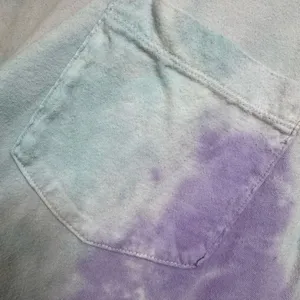 PINK Victorias Secret Purple Blue Tie Dye Campus Long Sleeve T Shirt Large thumbnail 3