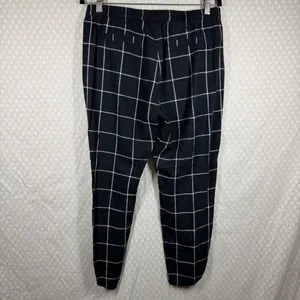 Marine Layer Black‎ White Allison Windowpane High Rise Pants thumbnail 8