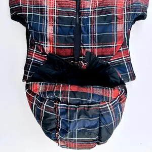 Lululemon The Fluffiest Vest Naval Blue Cypress Plaid Red Size 6 Reversible thumbnail 4
